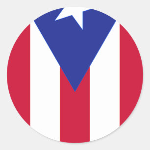 Vlag van Puerto Rico - Bandera de Puerto Rico Ronde Sticker