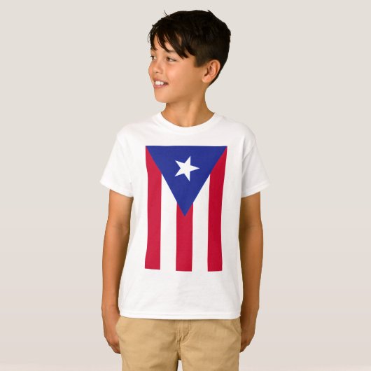 Vlag van Puerto Rico - Bandera de Puerto Rico T-shirt (Voorkant volledig)