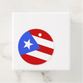 vlag van Puerto Rico Bedankjes Labels (In situ)