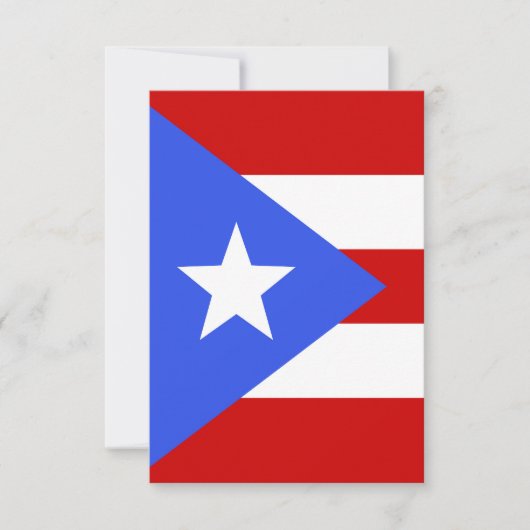 vlag van Puerto Rico Bedankkaart (Voorkant)