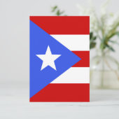 vlag van Puerto Rico Bedankkaart (Staand voorkant)