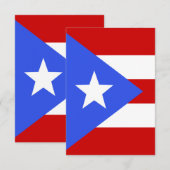 vlag van Puerto Rico Bedankkaart (Voorkant / Achterkant)