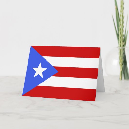 vlag van Puerto Rico Bedankkaart (Voorkant)