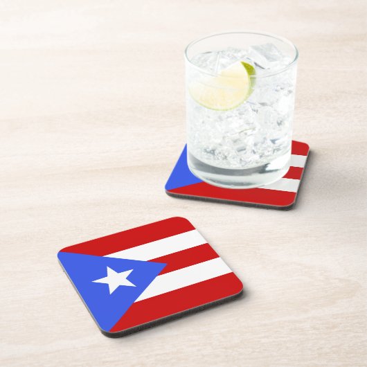 vlag van Puerto Rico Bier Onderzetter (Rechterzijde)