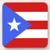 vlag van Puerto Rico Bier Onderzetter (Voorkant)