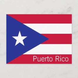 Vlag van Puerto Rico Briefkaart
