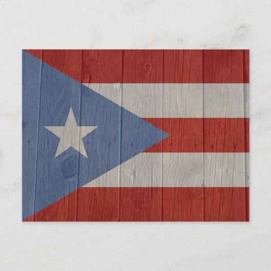 Vlag van Puerto Rico Briefkaart (Voorkant)