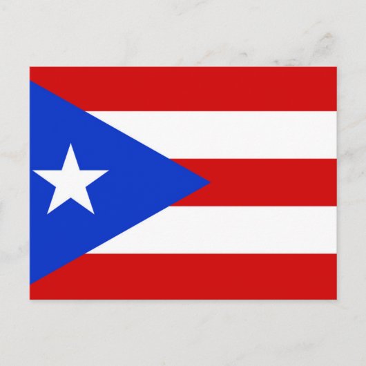 Vlag van Puerto Rico Briefkaart (Voorkant)