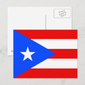 Vlag van Puerto Rico Briefkaart (Voorkant / Achterkant)
