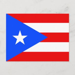 Vlag van Puerto Rico Briefkaart