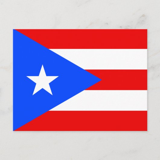 Vlag van Puerto Rico Briefkaart (Voorkant)