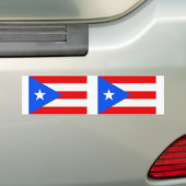 vlag van Puerto Rico Bumpersticker (Op auto)