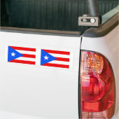 vlag van Puerto Rico Bumpersticker (Op Truck)