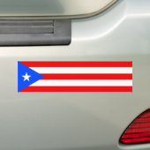 Vlag van Puerto Rico Bumpersticker (Op auto)