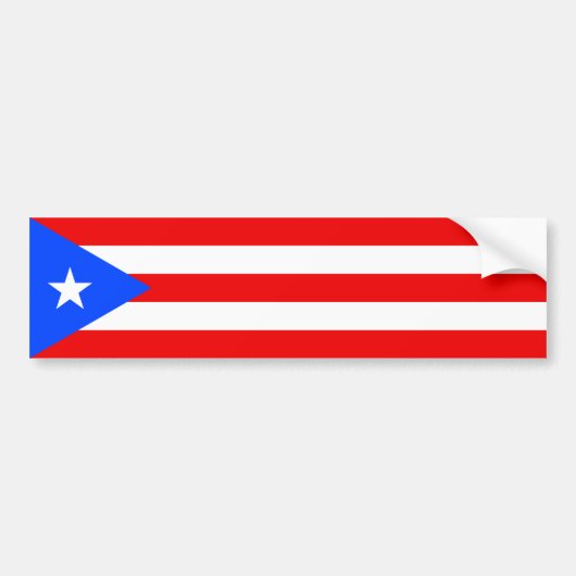 Vlag van Puerto Rico Bumpersticker (Voorkant)