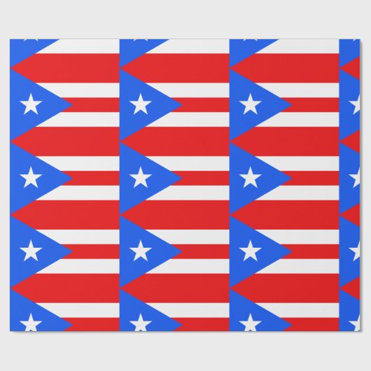 vlag van Puerto Rico Cadeaupapier (Vlak)