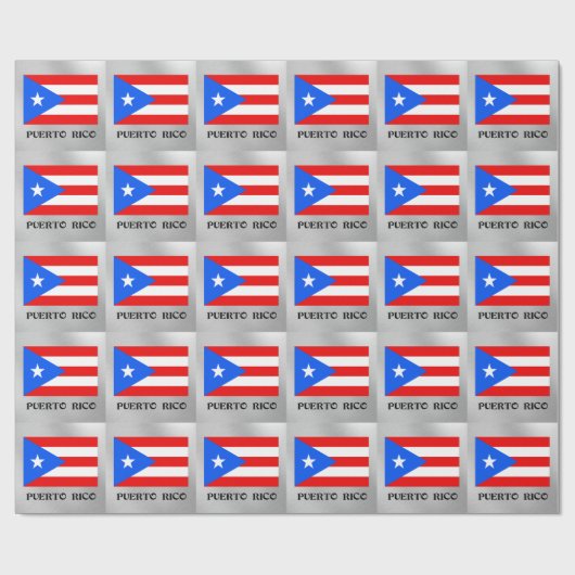 Vlag van Puerto Rico Cadeaupapier (Vlak)