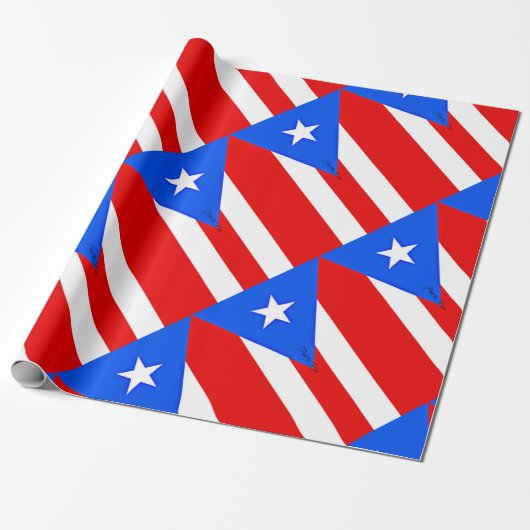 vlag van Puerto Rico Cadeaupapier (Uitgerold)