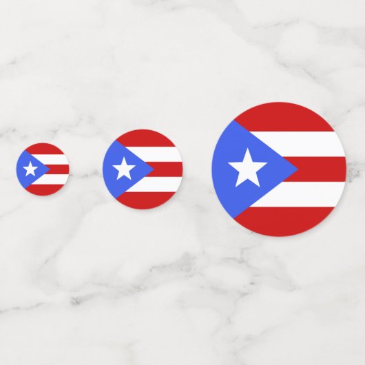 vlag van Puerto Rico Confetti (Achterkanten)