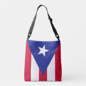 Vlag van Puerto Rico Crossbody Tas (Achterkant)