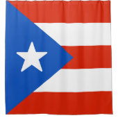 Vlag van Puerto Rico Douchegordijn (Voorkant)