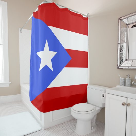 vlag van Puerto Rico Douchegordijn (In situ)