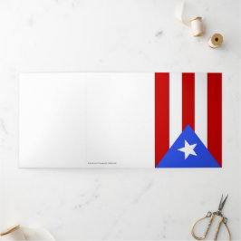 vlag van Puerto Rico Drieluik Kaart