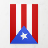 vlag van Puerto Rico Drieluik Kaart (Cover)