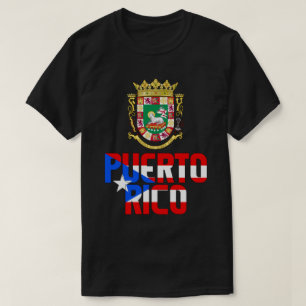 vlag van Puerto Rico en bekleding van wapenpatriot T-shirt