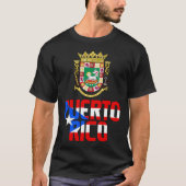 vlag van Puerto Rico en bekleding van wapenpatriot T-shirt (Voorkant)