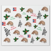 vlag van Puerto rico en coqui Cadeaupapier (Vlak)