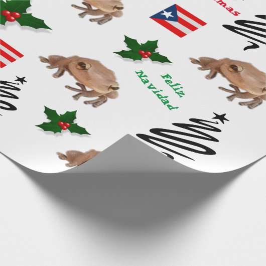 vlag van Puerto rico en coqui Cadeaupapier (Hoek)