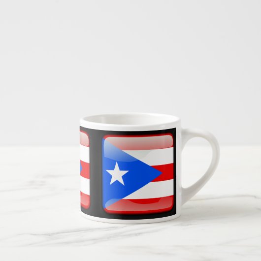 Vlag van Puerto Rico Espresso Kop (Rechts)