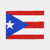 Vlag van Puerto Rico Fleece Deken (Voorkant (Horizontaal))