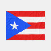 Vlag van Puerto Rico Fleece Deken (Voorkant (Horizontaal))
