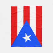 Vlag van Puerto Rico Fleece Deken (Voorkant)