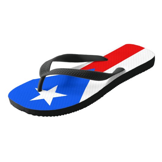 Vlag van Puerto Rico Flips Flops Teenslippers (Schuin)