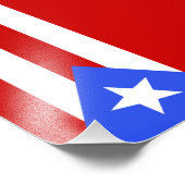 vlag van Puerto Rico Foto Afdruk (Hoek)
