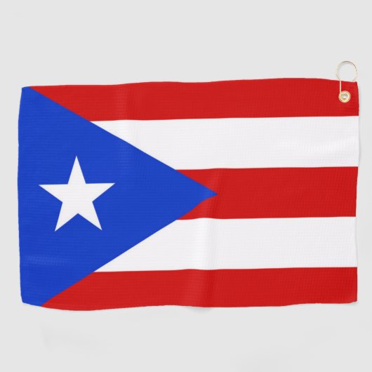 Vlag van Puerto Rico Golfhanddoek (Horizontaal)