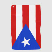 Vlag van Puerto Rico Golfhanddoek (Voorkant)