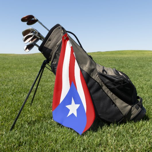 vlag van Puerto Rico Golfhanddoek (Groen)