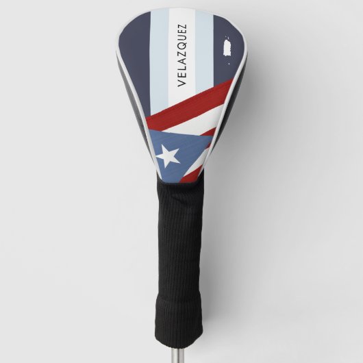 Vlag van Puerto Rico Golfheadcover (Voorkant)
