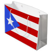 vlag van Puerto Rico Groot Cadeauzakje (Achterkant Gekanteld)