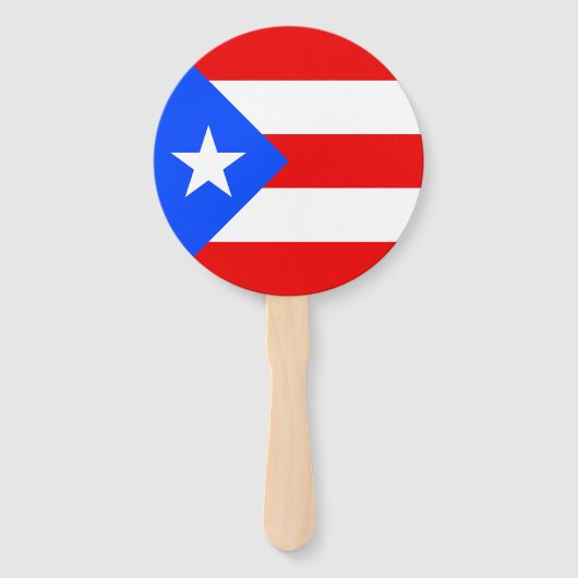 Vlag van Puerto Rico Handwaaier (Voorkant)