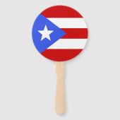 vlag van Puerto Rico Handwaaier (Achterkant)