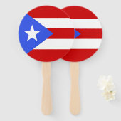 vlag van Puerto Rico Handwaaier (Voorkant en achterkant)