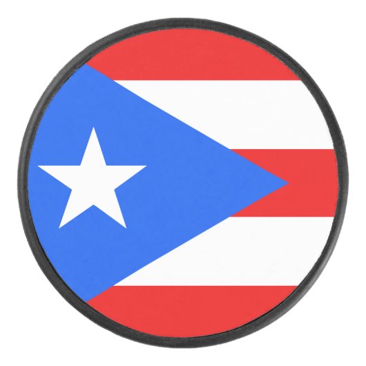 Vlag van Puerto Rico Hockey Puck (Voorkant)