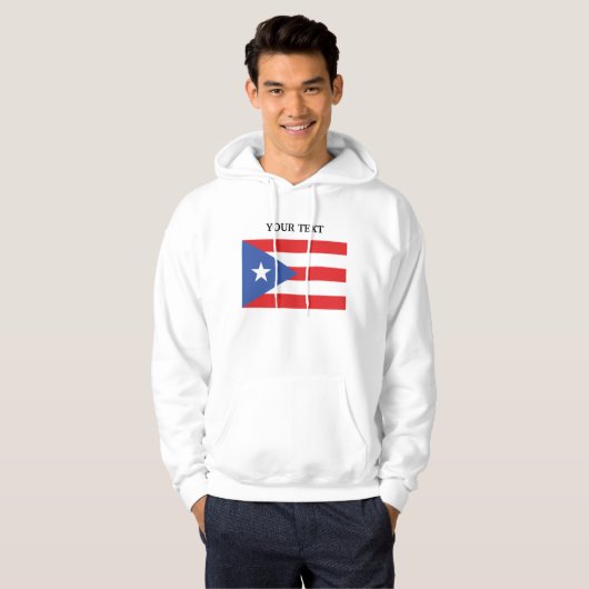 Vlag van Puerto Rico Hoodie (Voorkant volledig)