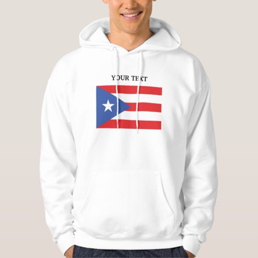 Vlag van Puerto Rico Hoodie (Voorkant)