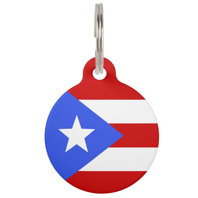 vlag van Puerto Rico Huisdierpenning (Voorkant)
